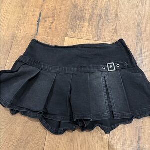 BDG Black Mini Skirt with Buckle Detail